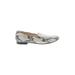 SOUL Naturalizer Flats: Loafers Chunky Heel Boho Chic Silver Snake Print Shoes - Women's Size 6 1/2 - Almond Toe