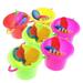 Beach toy 6 Sets Beach Bucket Toys Set Plastic Play Sand Spoon Toy Beach Educational Toy Set for Kid Children (Random Pattern and Color 4pcs in 1 Set)