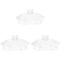 3pcs Glass Tea Cup Lid Glass Cup Glass Cover Teacup Replacement Lid Top Lid Glass Lid