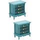 2pcs Miniature Night Stand Bedside Table Miniature House Furniture Tiny House Accessory