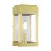 1 Light Outdoor Ada Wall Lantern in Modern Style 4.5 inches Wide By 9 inches High-Satin Brass Finish Bailey Street Home 218-Bel-4363384