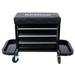 3-Drawer Rolling Tool Chest Seat Rolling Mechanic Seat with Tool Trays 350lbs Max Weight Capacity Garage Glider Rolling Garage Seat with Wheels Heavy Duty Rolling Tool Chest Can