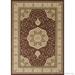 Allstar Rugs Allstar Dense High Pile Floral Art Deco Rug Burgundy 5 2 x7 4 5 x 8 Ivory