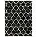 Rugs.com Athena Shag Collection Rug â€“ 7 10 x 10 Black And White Shag Rug Perfect For Living Rooms Large Dining Rooms Open Floorplans