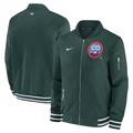 Men's Nike Hunter Green Colorado Rockies City Connect Authentic Collection Game Time Bomber Full-Zip Jacket