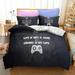 Modern Gamepad Bedding Set Boys Youth Video Game Controller Gaming Equipment Duvet Cover Decorative 3 Piece Duvet Cover With 2 Pillow Shams Full Size(No Comforter)