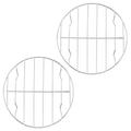 2 Pcs Stainless Steel Griddle BBQ Rack Non-stick Grilling Barbecue Stand Charcoal Grills Steam Deep Fryer Small