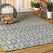 JONATHAN Y Trebol Moroccan Geometric Textured Weave Indoor/Outdoor Area Rug Light Gray/Navy 4 X 6 Geometric 4 x 6 Outdoor Indoor Living Room