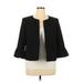 Nine West Jacket: Short Black Print Jackets & Outerwear - Women's Size 14