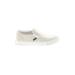J.Crew Factory Store Sneakers: Slip-on Platform Casual White Solid Shoes - Women's Size 6 - Almond Toe
