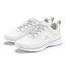 Sneaker LASCANA, Damen, Gr. 35, grau (weiß, hellgrau), Obermaterial: 60% Textilmaterial, 40% Lederimitat. Futter: 100% Textilmaterial. Decksohle: 100% Textilmaterial. Laufsohle: 100% Synthetik, unifarben, kontrastfarbene Details, casual, Schuhe,...