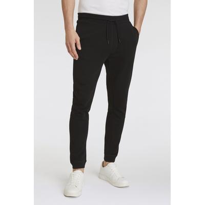 Sweathose BOSS ORANGE "Sestart", Herren, Gr. S, N-Gr, schwarz (001_schwarz), Sweatware, Obermaterial: 100% Baumwolle, unifarben, casual, regular fit lang, Hosen, mit tonalem Logo Image