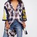 Free People Tops | Free People Maddox Plaid Oversized Varsity Buttondown Tunic Shirt Size Medium | Color: Blue/White | Size: M