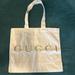 Gucci Bags | Gucci Authentic Cotton Canvas Tote Bag | Color: Silver/White | Size: Os