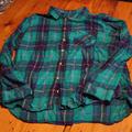 American Eagle Outfitters Tops | Ae American Eagle Outfitters Sz Xl Soft Flannel | Color: Blue/Green | Size: Xl