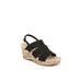 Women's Darby Sandal by LifeStride in Black Fabric (Size 5 1/2 M)