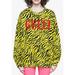 Gucci Tops | Gucci Tiger Print Yellow Black Oversized Sweatshirt | Color: Black/Yellow | Size: M