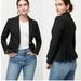 J. Crew Jackets & Coats | J Crew Blazer Mayfair Four-Season Stretch Pleated In Black | Color: Black | Size: 4p