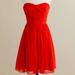 J. Crew Dresses | Jcrew Silk Chiffon Dress, Size 2. Never Worn, No Tag | Color: Red | Size: 2