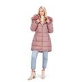 Jessica Simpson Jackets & Coats | Jessica Simpson Puffer Coat For Women - Quilted Winter Coat W/ Faux Fur Hood | Color: Pink | Size: S