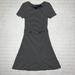 Madewell Dresses | Madewell Black And White Striped A-Line Dress With Tee Sleeves | Color: Black/White | Size: S