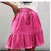 Anthropologie Skirts | Anthro Pilcro Guilia Tie Dye Skirt Tassle Skirt Mini Coquette Boho Festival Xs | Color: Pink | Size: Xs