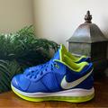 Nike Shoes | Nike Lebron Viii Low V/2 Qs Blue Sneakers | Color: Blue/Green | Size: 13