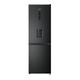 Hisense 60/40 Split 60cm Wide Total No Frost Fridge Freezer with Water Dispenser - Black Steel