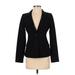 Banana Republic Wool Blazer Jacket: Short Black Print Jackets & Outerwear - Women's Size 0