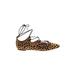 Loeffler Randall Flats: Brown Leopard Print Shoes - Women's Size 6 - Almond Toe