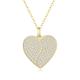 GAVU 925 Sterling silver Yin Yang Heart Pendant Necklace for Women White CZ Paved, Dainty Gold Necklace For Women, Yin Yang Jewelry