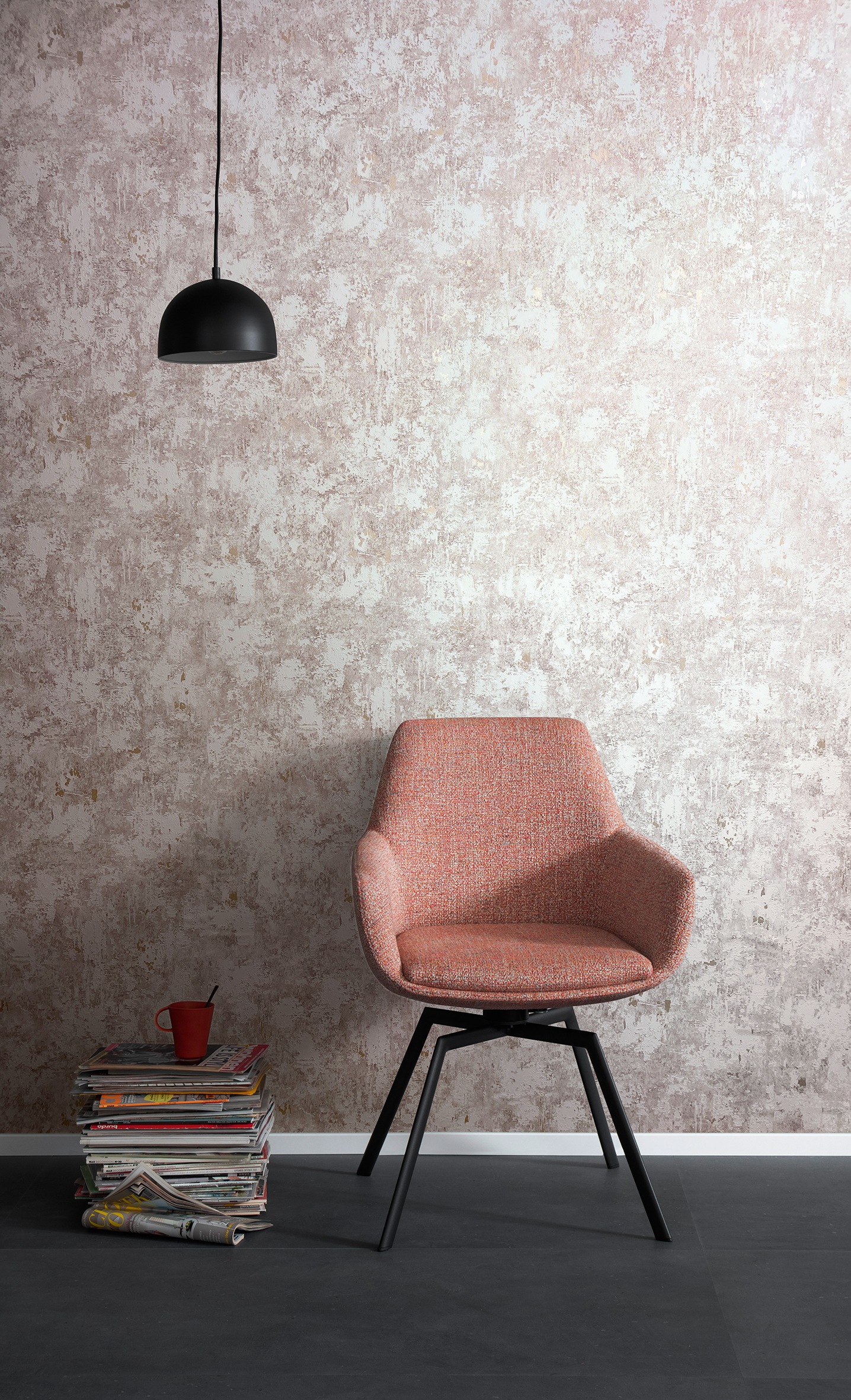 Vliestapete MARBURG "Colorful Canvas", pink (magenta), B:0,53m L:10,05m, Vlies, Tapeten, moderne Vliestapete für Wohnzimmer Schlafzimmer Küche