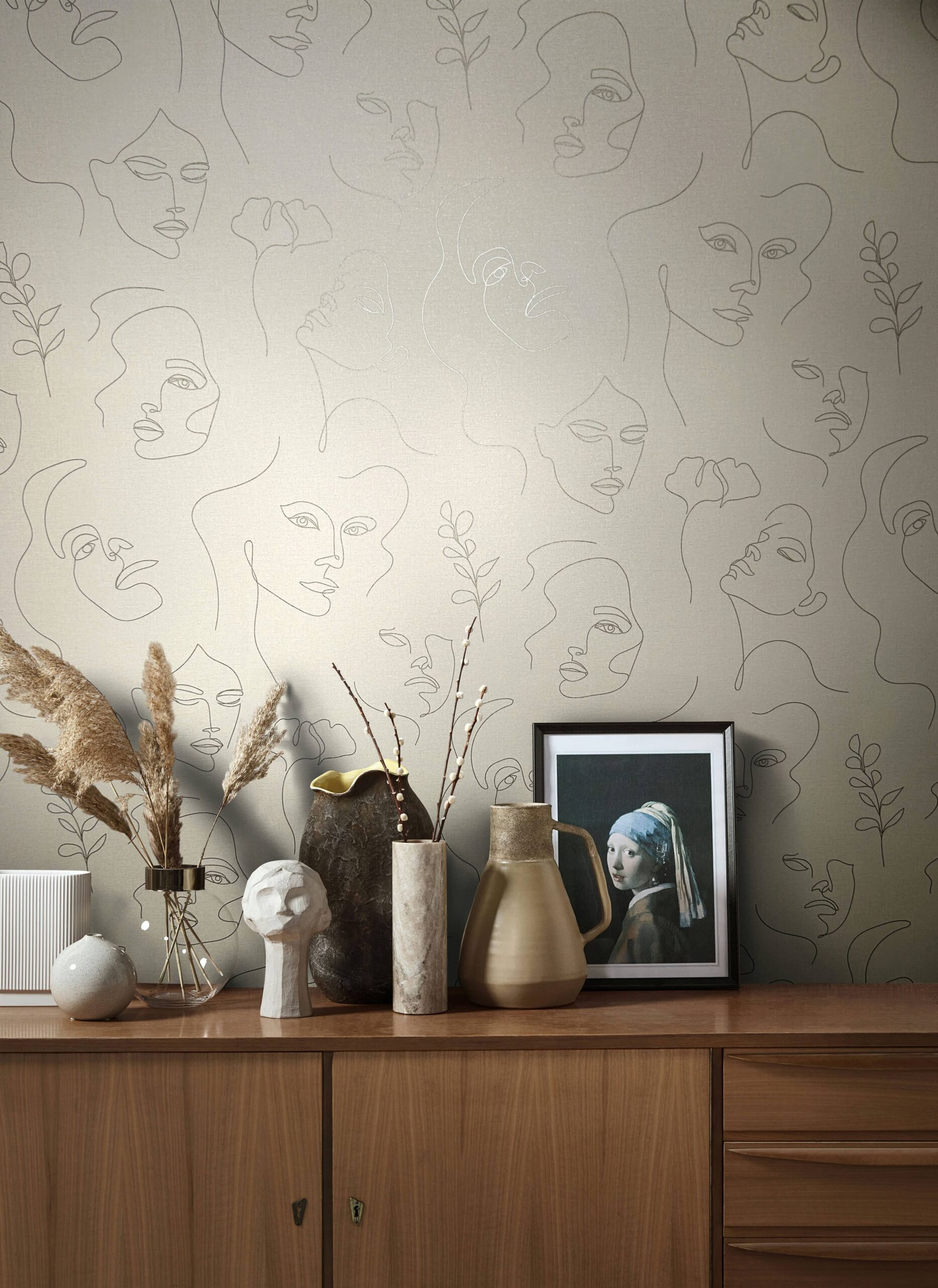 Vliestapete MARBURG "Graphic Grandeur", beige, B:0,53 L:10,05, Vlies, Tapeten, moderne Tapete für Wohnzimmer Schlafzimmer Küche Image