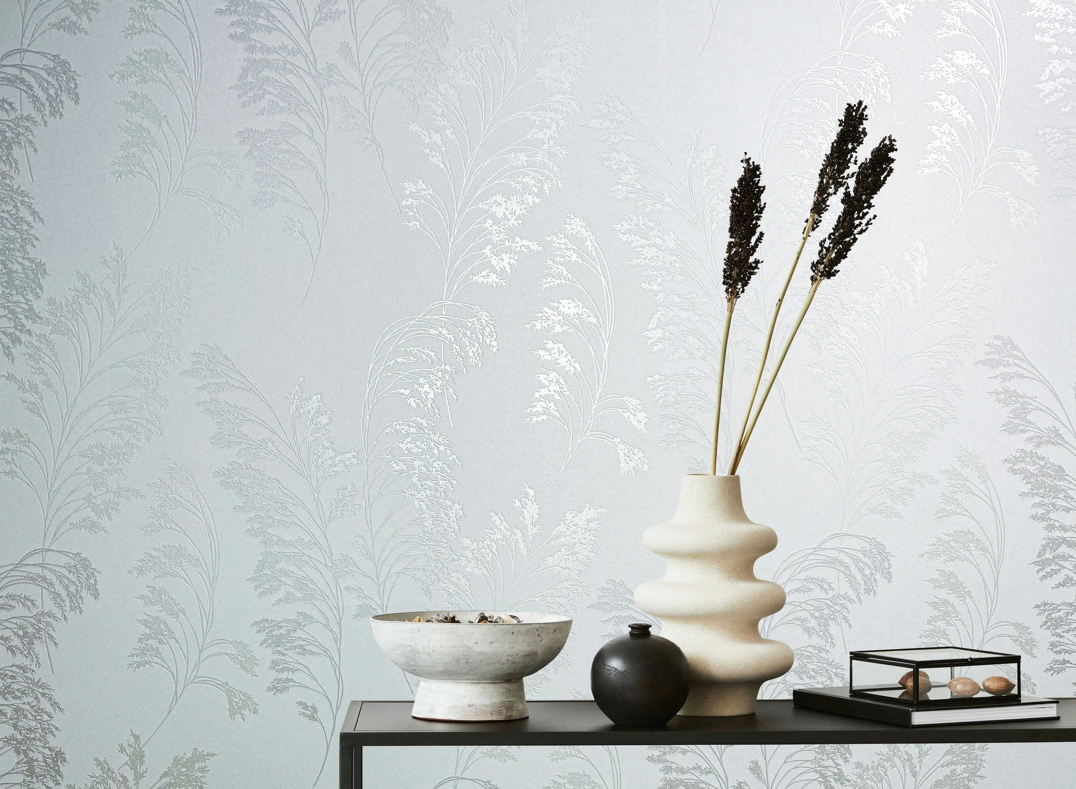 Vliestapete MARBURG "Harmony Haven", weiß (weiß,pearl), B:0,53m L:10,05m, Vlies, Tapeten, moderne Tapete für Wohnzimmer Schlafzimmer Küche