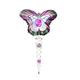 Home Decor Stainless Steel 6.5" Crystal Butterfly Wind Spinner with Tail Set