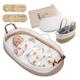 Baby Changing Dresser Moses Basket - Handmade Woven Diaper Changing Moses Basket with Blanket Thick Zipper Foam Mattress & Cover for Babies, Portable Multihandle Cotton Rope changer Table Topper Tray
