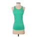 Nike Active Tank Top: Green Solid Activewear - Women's Size X-Small