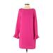 Banana Republic Casual Dress - Shift: Pink Solid Dresses - Women's Size 6