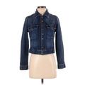 Current/Elliott Denim Jacket: Short Blue Print Jackets & Outerwear - Women's Size Small