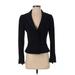 Rebecca Taylor Blazer Jacket: Short Black Print Jackets & Outerwear - Women's Size 4