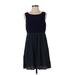 Broadway & Broome Casual Dress - A-Line Scoop Neck Sleeveless: Blue Color Block Dresses - Women's Size Small