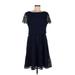 Shani Casual Dress - A-Line: Blue Print Dresses - Women's Size 8