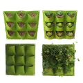 Sacs de plantation muraux 9/18 poches sac de culture vert sac de jardin vertical sac de jardin