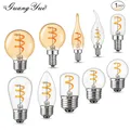 Ampoules LED décoratives vintage douille d'ampoule spirale filament Edison ampoule de lustre