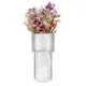 Ensemble de 3 vases en verre transparent design cannelé moderne et esthétique pour manteau