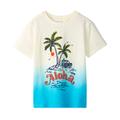 Hatley - T-Shirt Aloha In Weiß/Blau, Gr.122