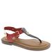 Tommy Hilfiger Bennia - Womens 10 Red Sandal Medium