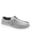 Hey Dude Wally Easy Washed Canvas - Mens 8 Grey Slip On Medium