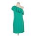 Gianni Bini Casual Dress - Party Open Neckline Sleeveless: Teal Solid Dresses - Women's Size 2