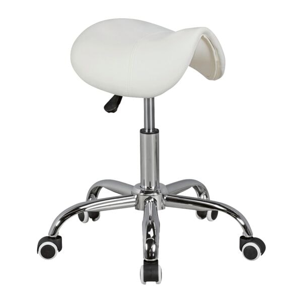 Wohnling Sattelhocker Kunstleder weiß Image